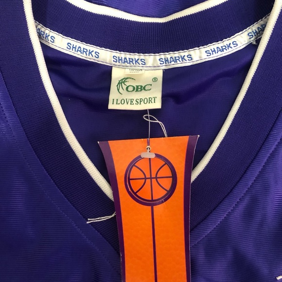 Vintage 90’s OBC Yao Ming Shanghai Sharks Purple Jersey NBA NWT - Picture 9 of 10